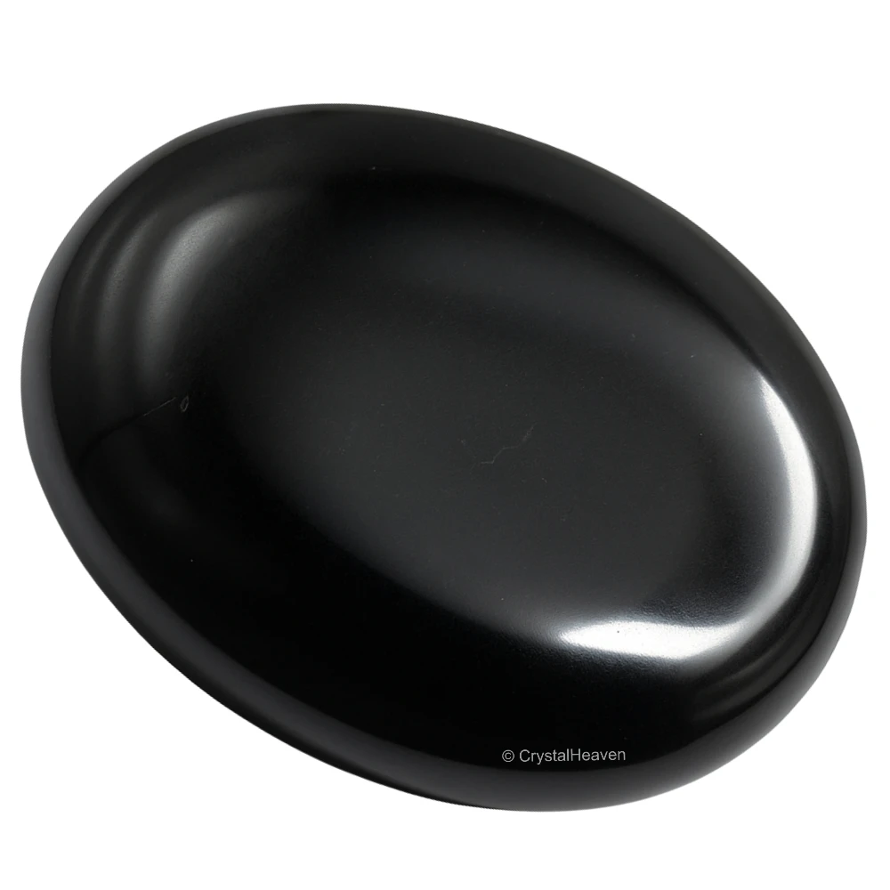 Black Agate Palm Stone