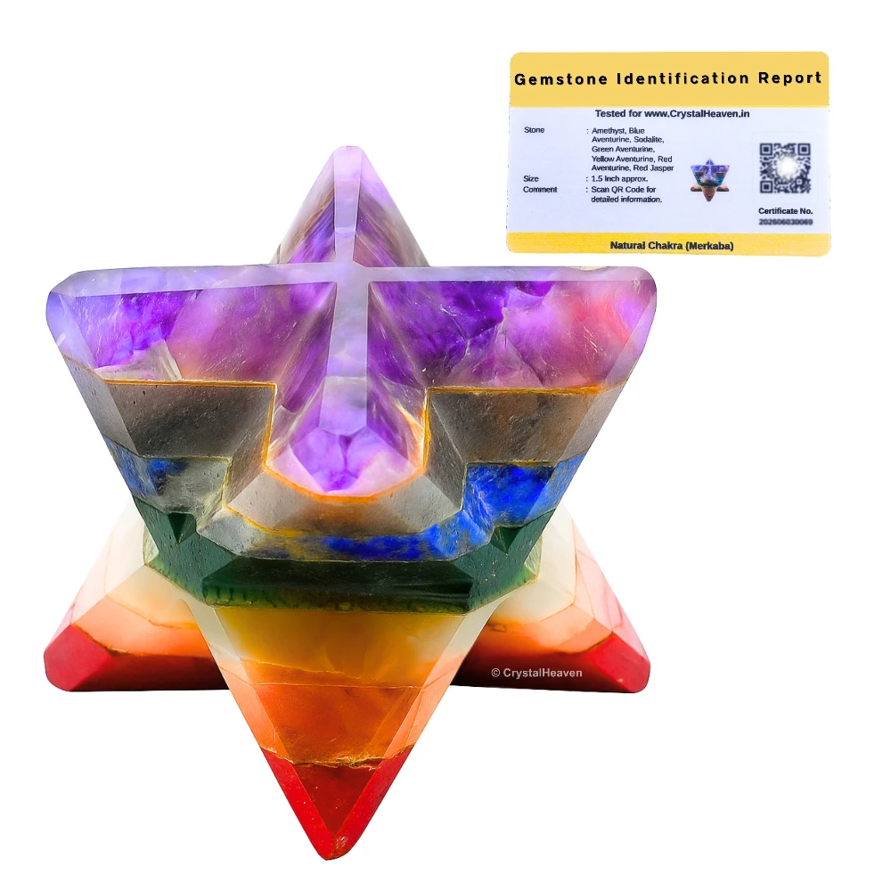 7 Chakra Crystal Merkaba (35-45 mm)
