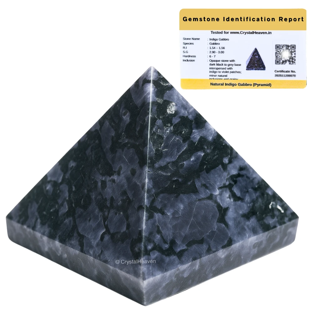 Indigo Gabbro Pyramid (1 Inch)