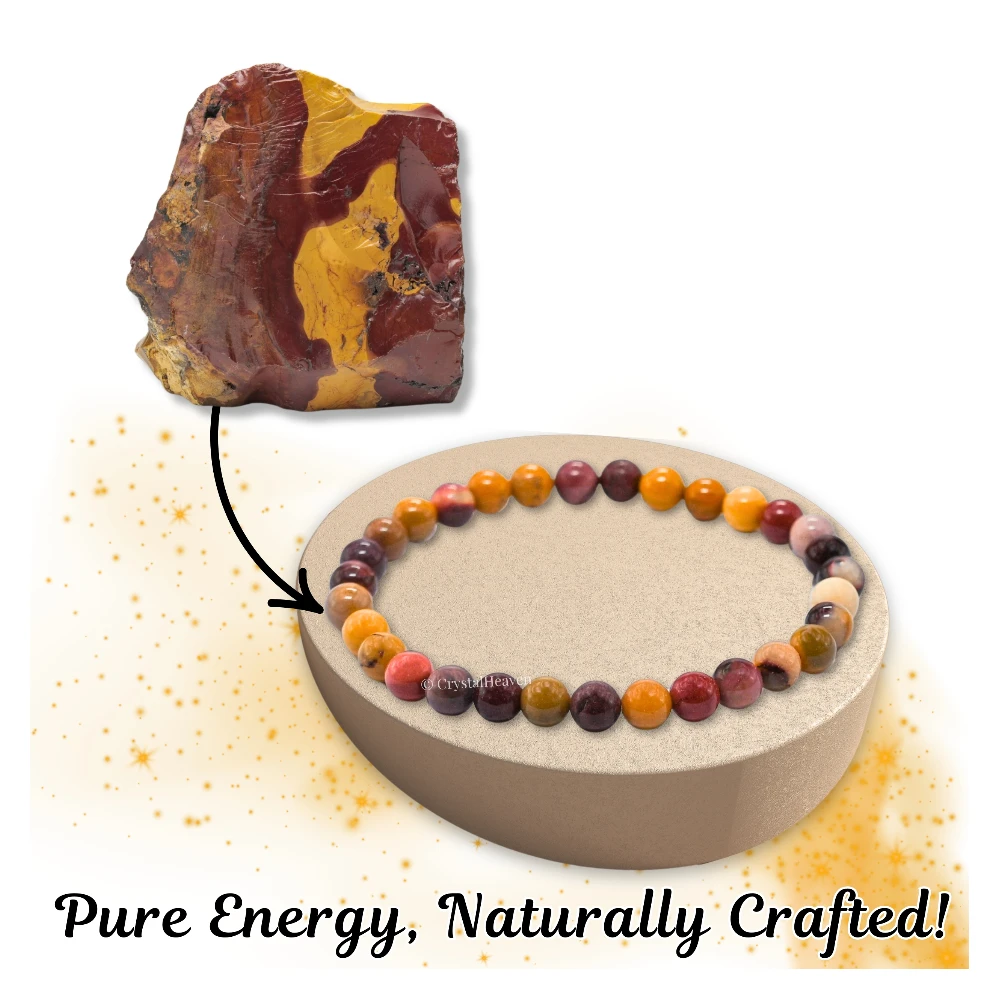 Mookaite Jasper Healing Crystal Bracelets - 6mm Beads