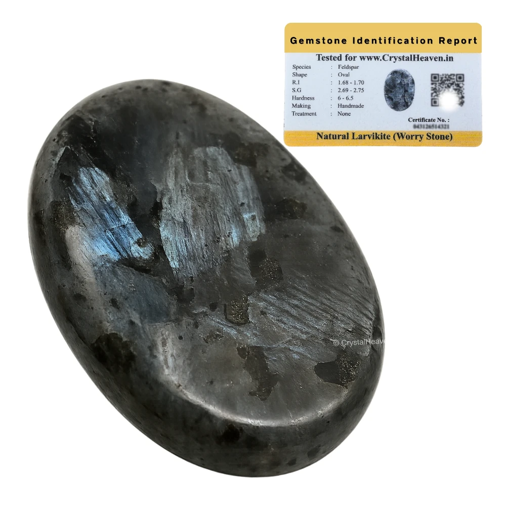 Larvikite Worry Stone