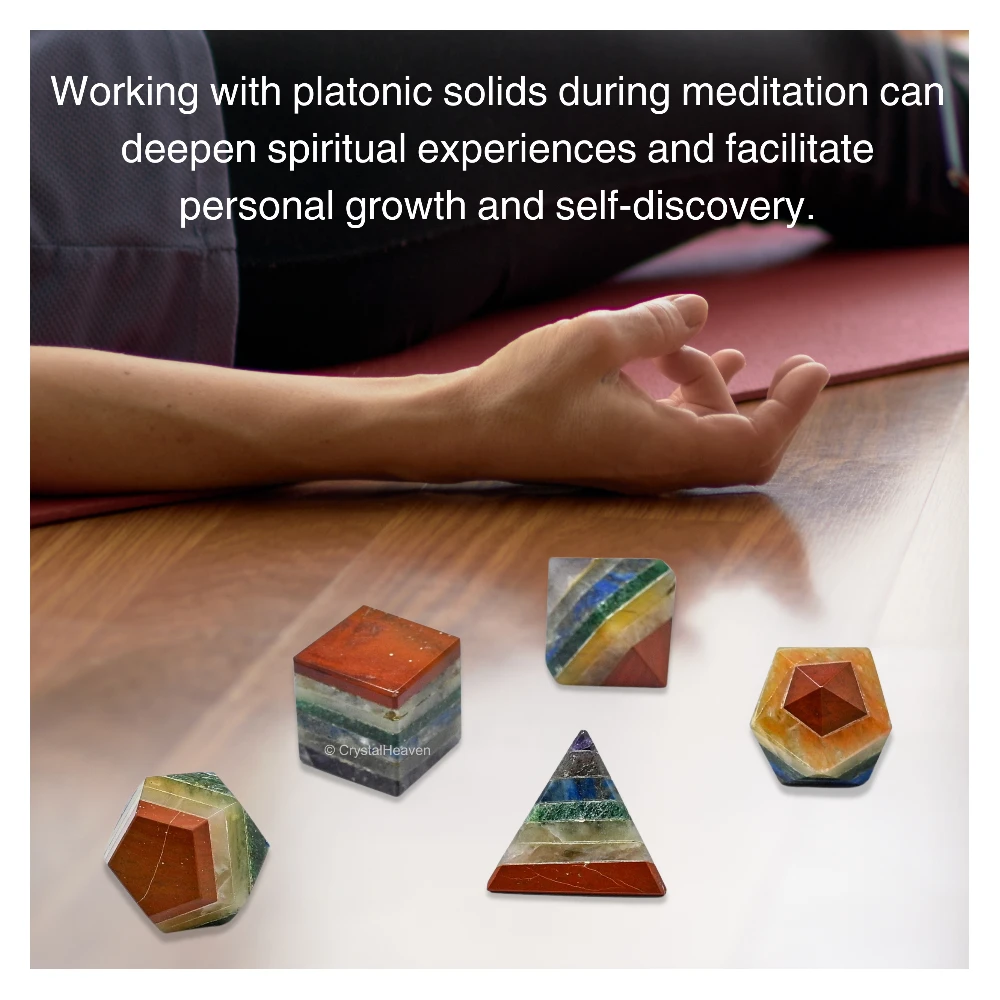 7 Chakra Platonic Solid - 5 Pcs