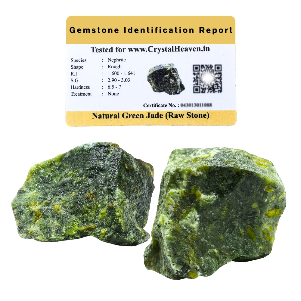 Raw Green Jade Crystals (5 Pieces)