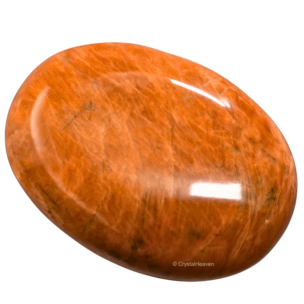 Peach Moonstone Palm Stone