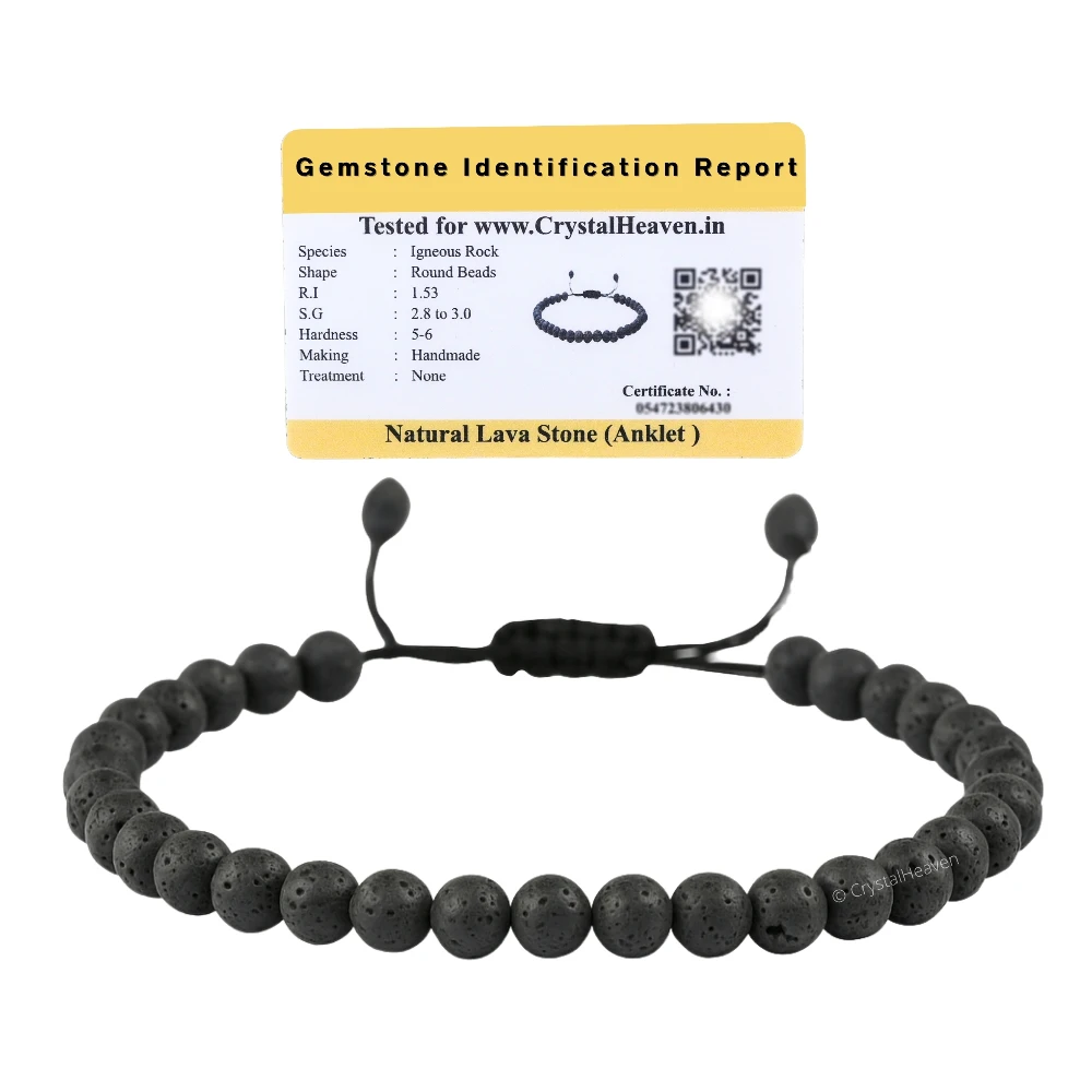Lava Stone Anklet (Without Knot)