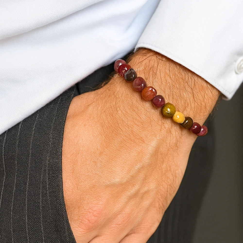 Multi tourmaline Tumbled Bracelet (Elastic)