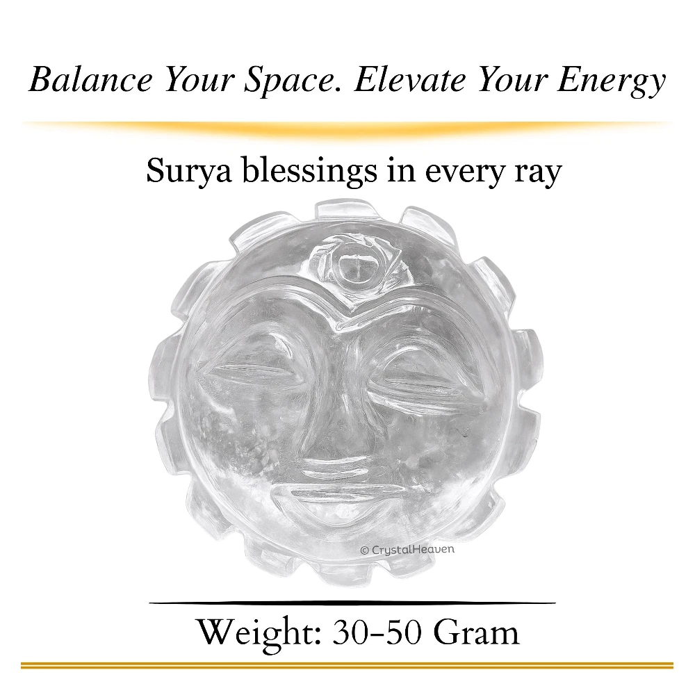 Sphatik Sun Face (30-50 Gram)