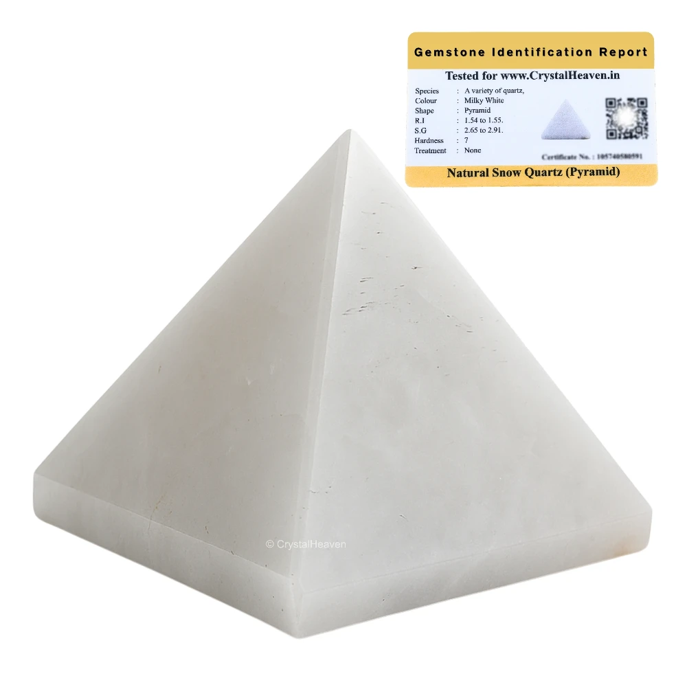 Snow Quartz Pyramid (1 Inch)