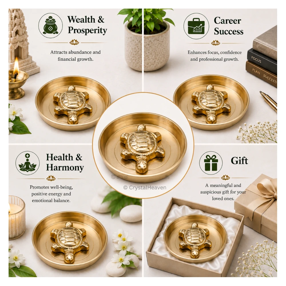 Premium Tortoise with Plate Bass Idol Figurine (75 Gram, 2 Inch)