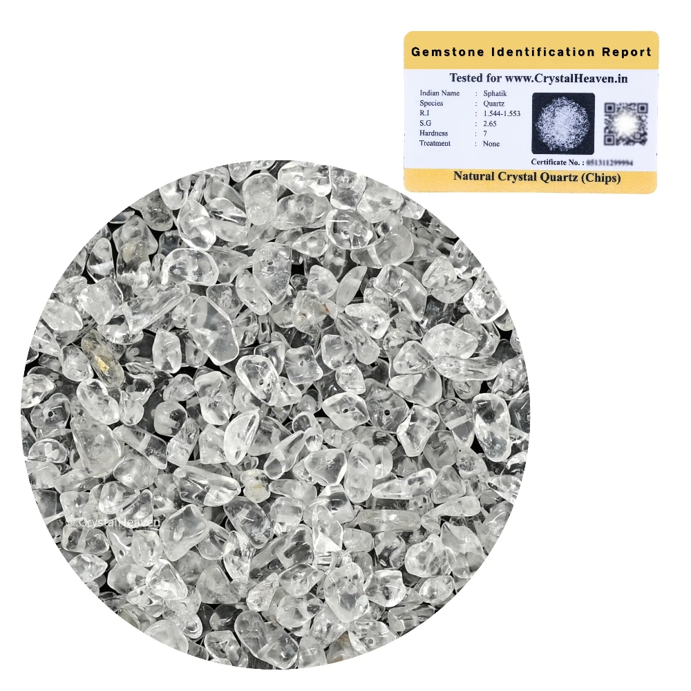 Clear Quartz Chips - Pre Drilled