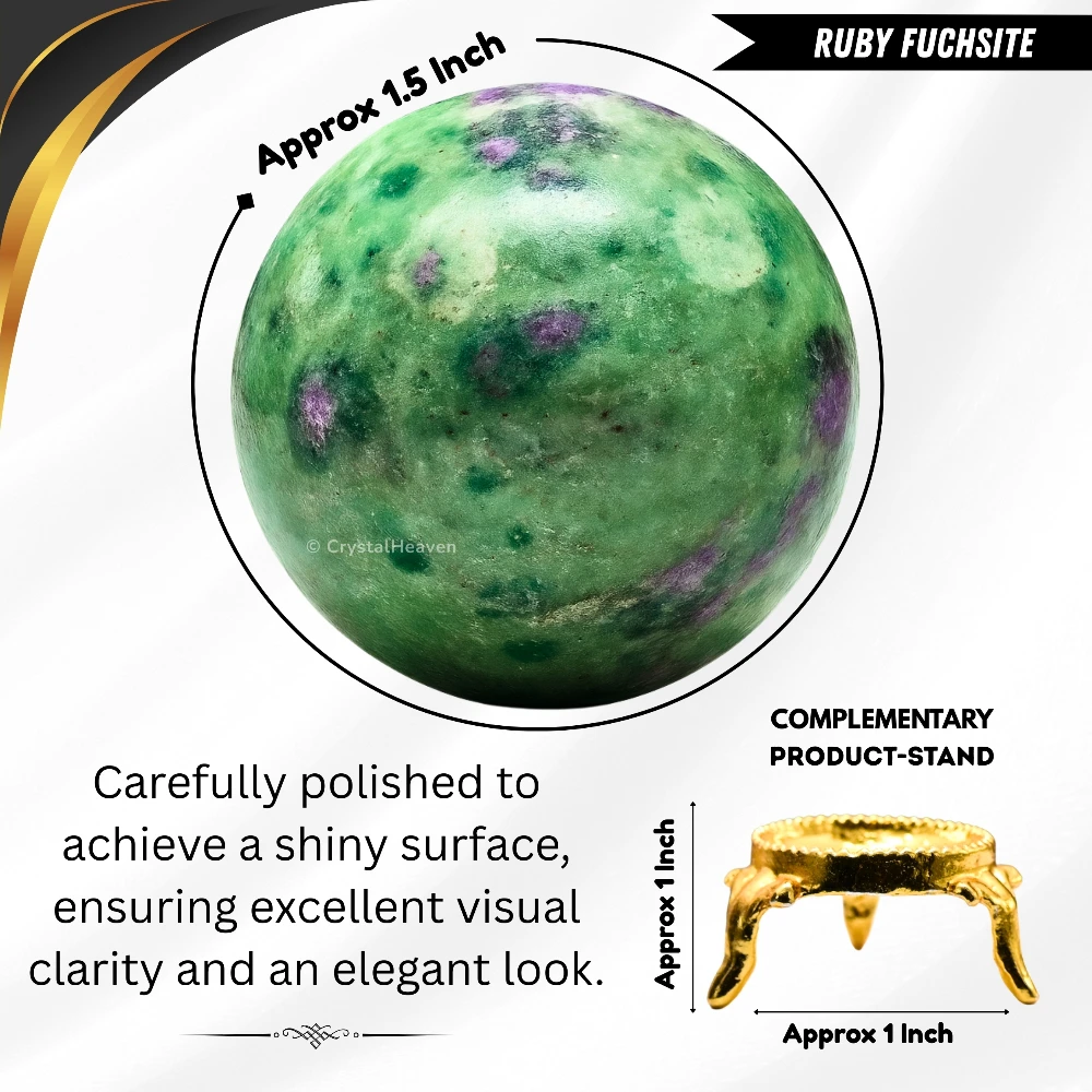Ruby Fuchsite Sphere (1.5 Inch)