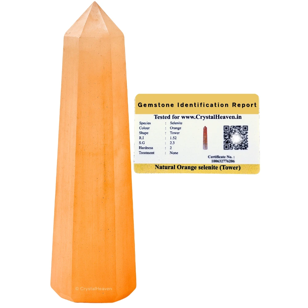 Orange Selenite Tower (3" to 4" inch)