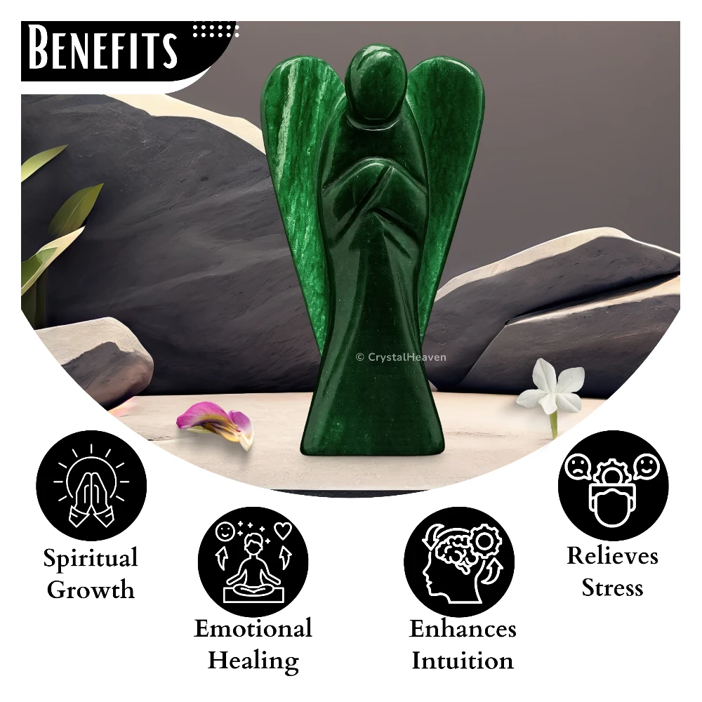 Dark Green Aventurine Angel (4 Inch)