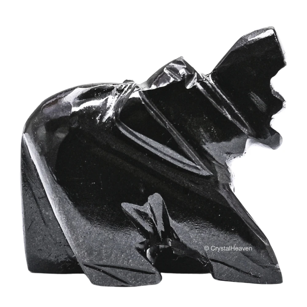 Black Agate Crystal Elephant