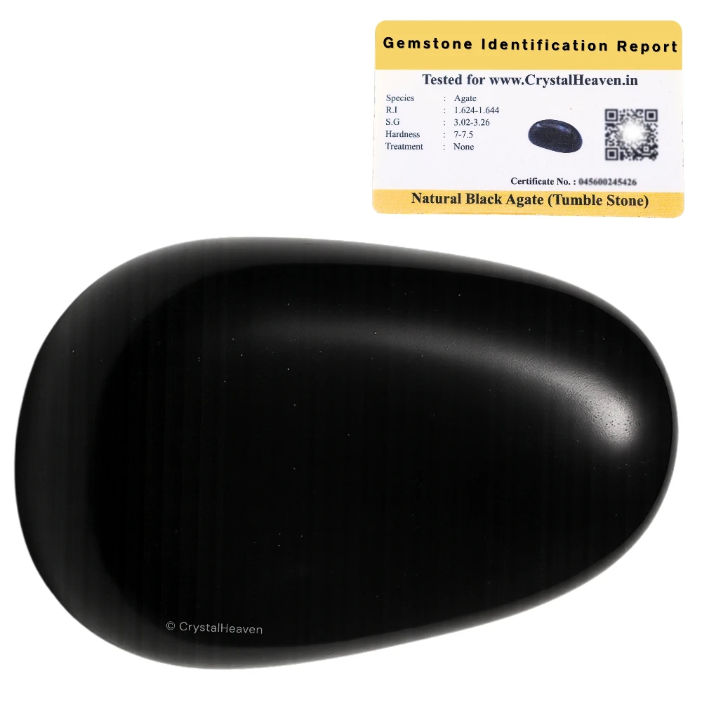 Tumbled Black Agate Stones (30 Gram)