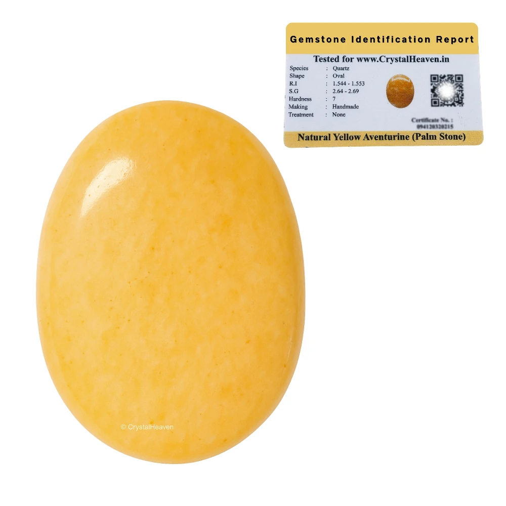 Yellow Aventurine Palm Stone