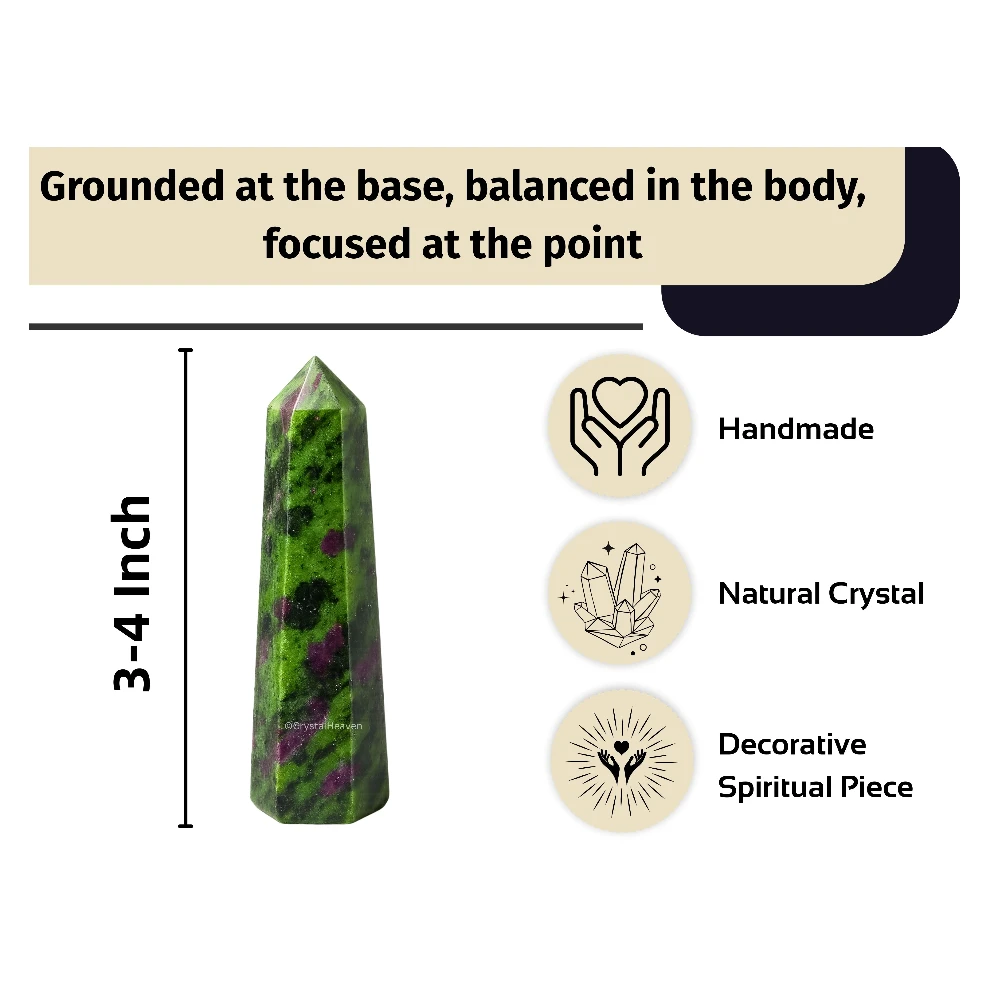 Ruby Zoisite Crystal Tower (3" to 4" inch)