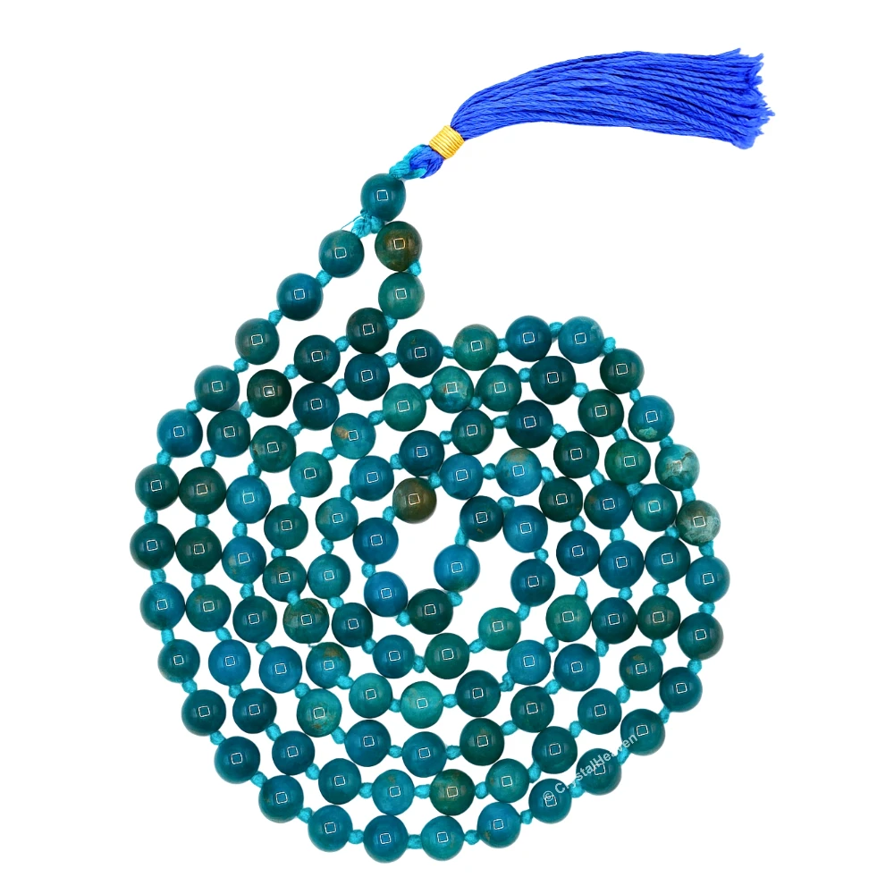 Apatite Japa Mala (Hand Knotted)