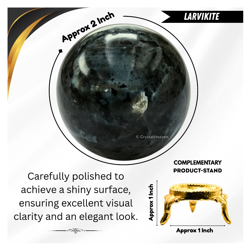 Larvikite Sphere (2 Inch)