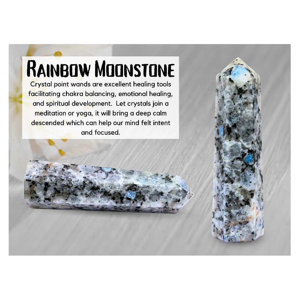 Large Rainbow Moonstone Tower