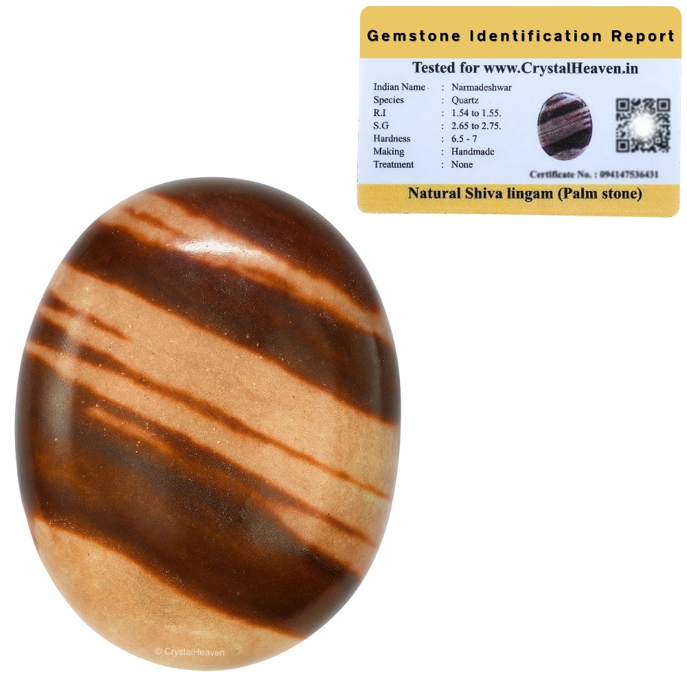 Shiva Lingam Narmada Stone Palm Stone