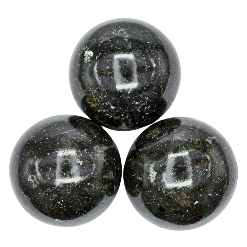 Large Nuummite Sphere (2.5 Inch)