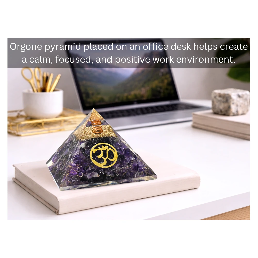 Amethyst Orgone Pyramid (Small OM)