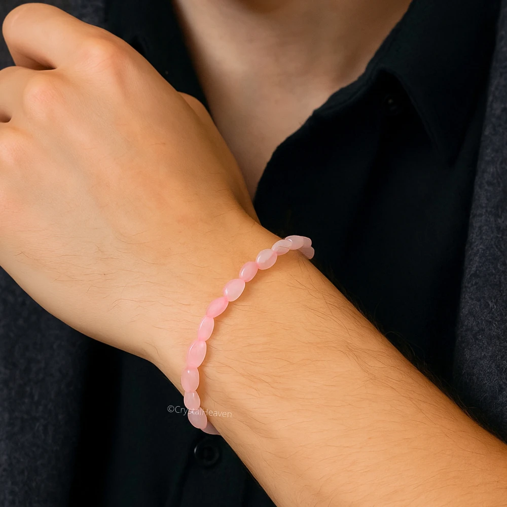 Rose Quartz Tumbled Bracelet (Elastic)