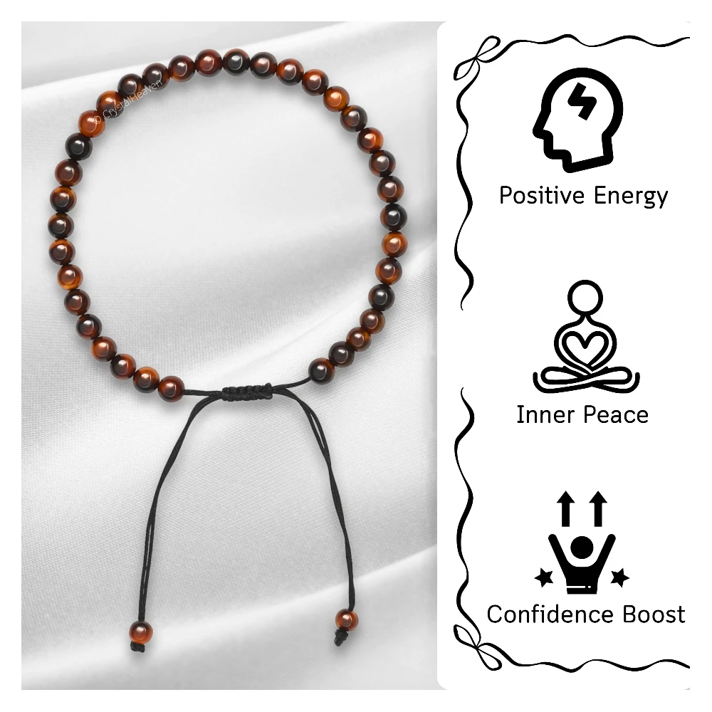 Red Tiger Eye Anklet (Without Knot)