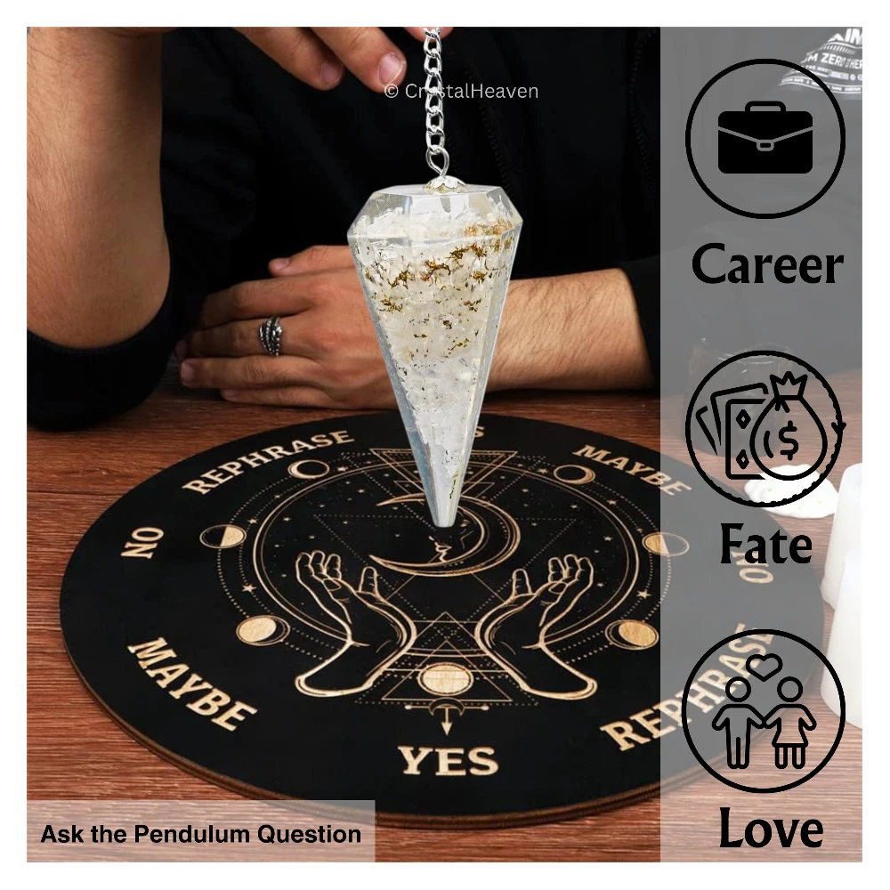 Clear Quartz Crystal Orgone Pendulum