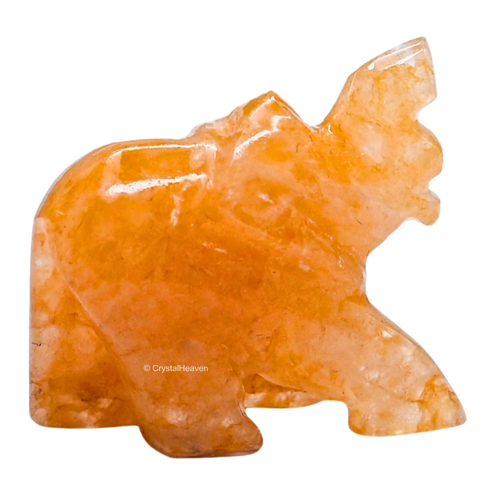 Yellow Aventurine Crystal Elephant