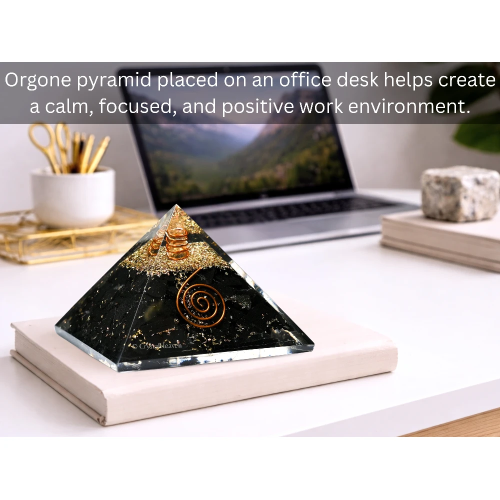 Shungite Orgone Pyramid (Copper Coil)