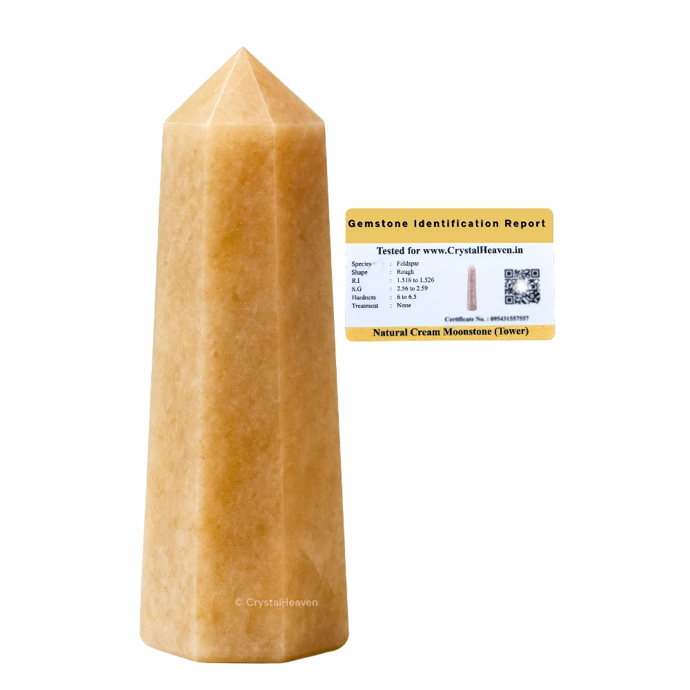Large Cream Moonstone Tower