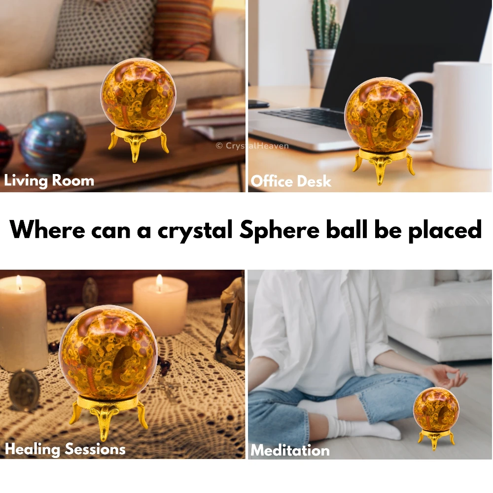 Fruit Jasper Sphere (1.5 Inch)