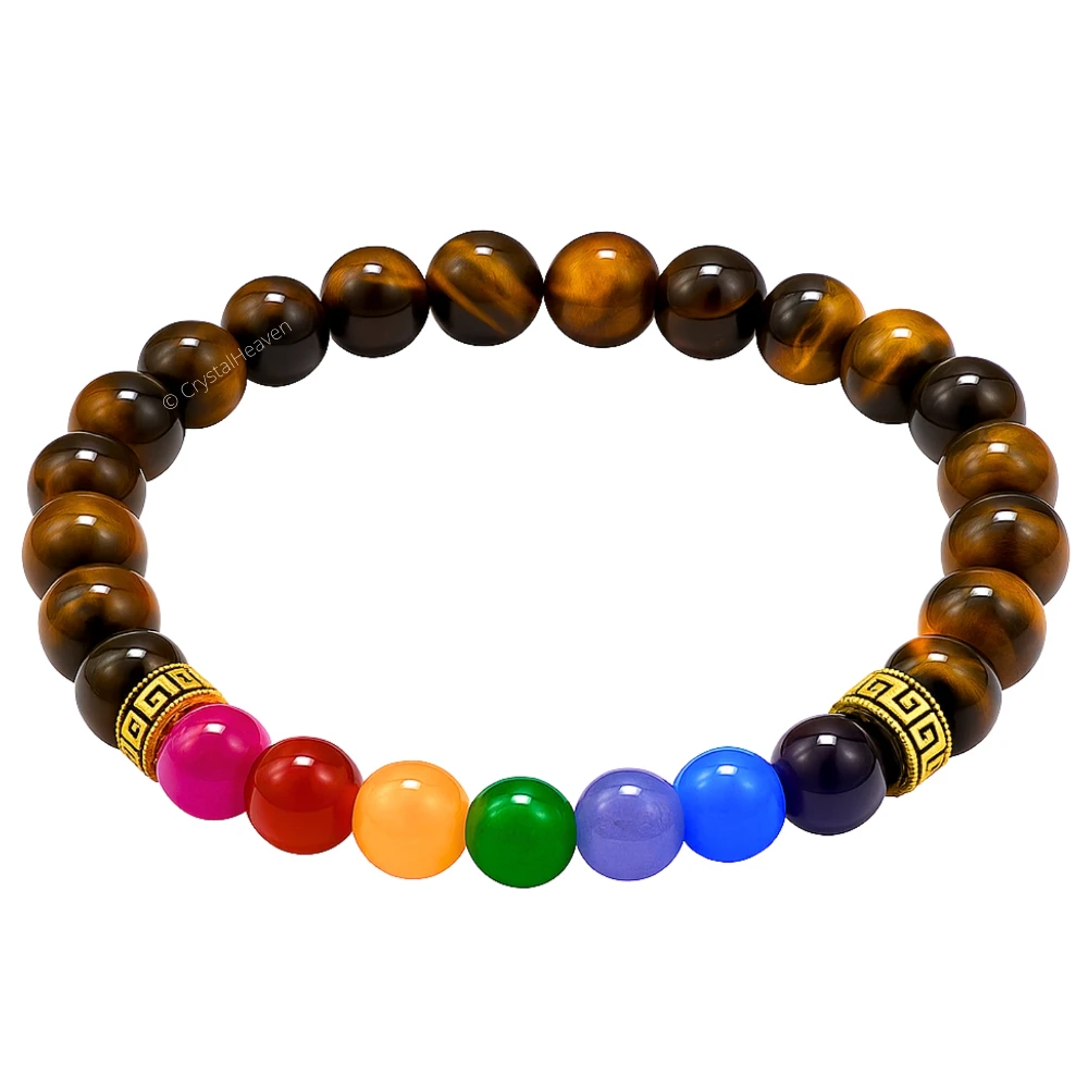 Tiger Eye Chakra Bracelet (Elastic)