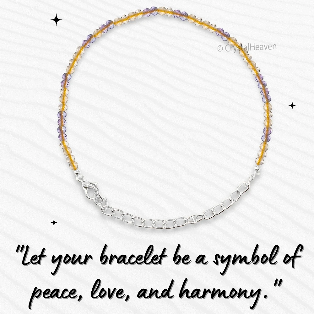Yellow Fluorite Bracelets - 2mm Faceted Beads (Silver)