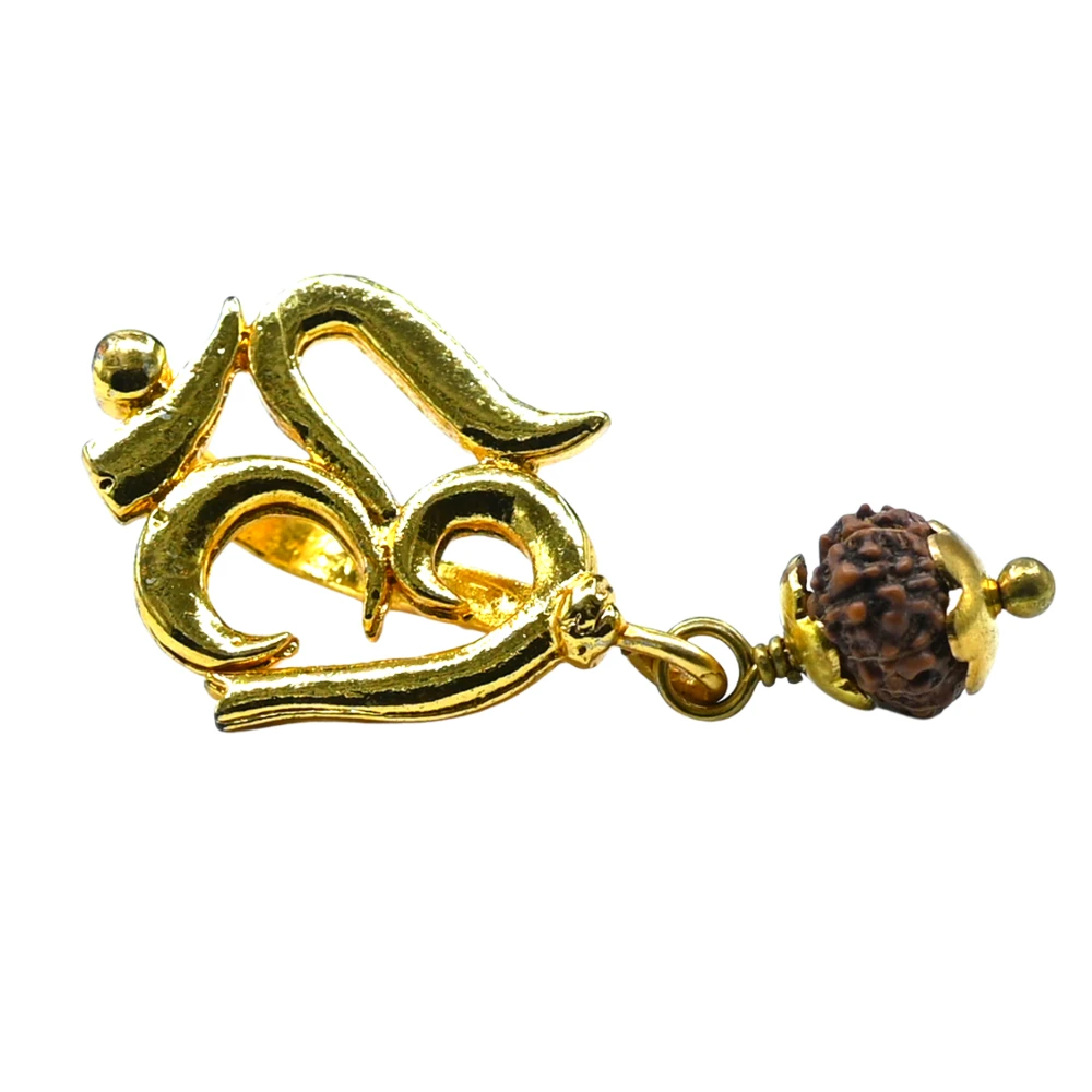14 Mukhi Rudraksha OM Pendant (Gold)