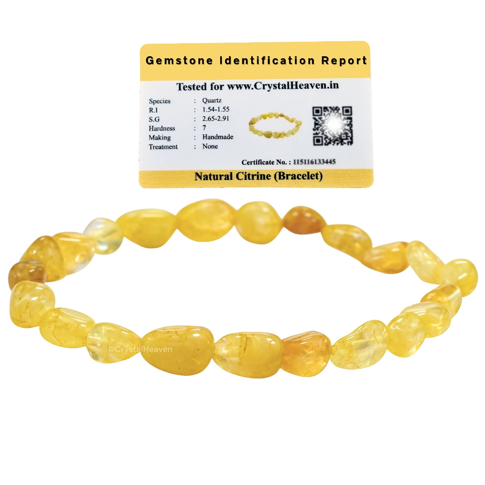 Citrine Tumbled Bracelet (Elastic)