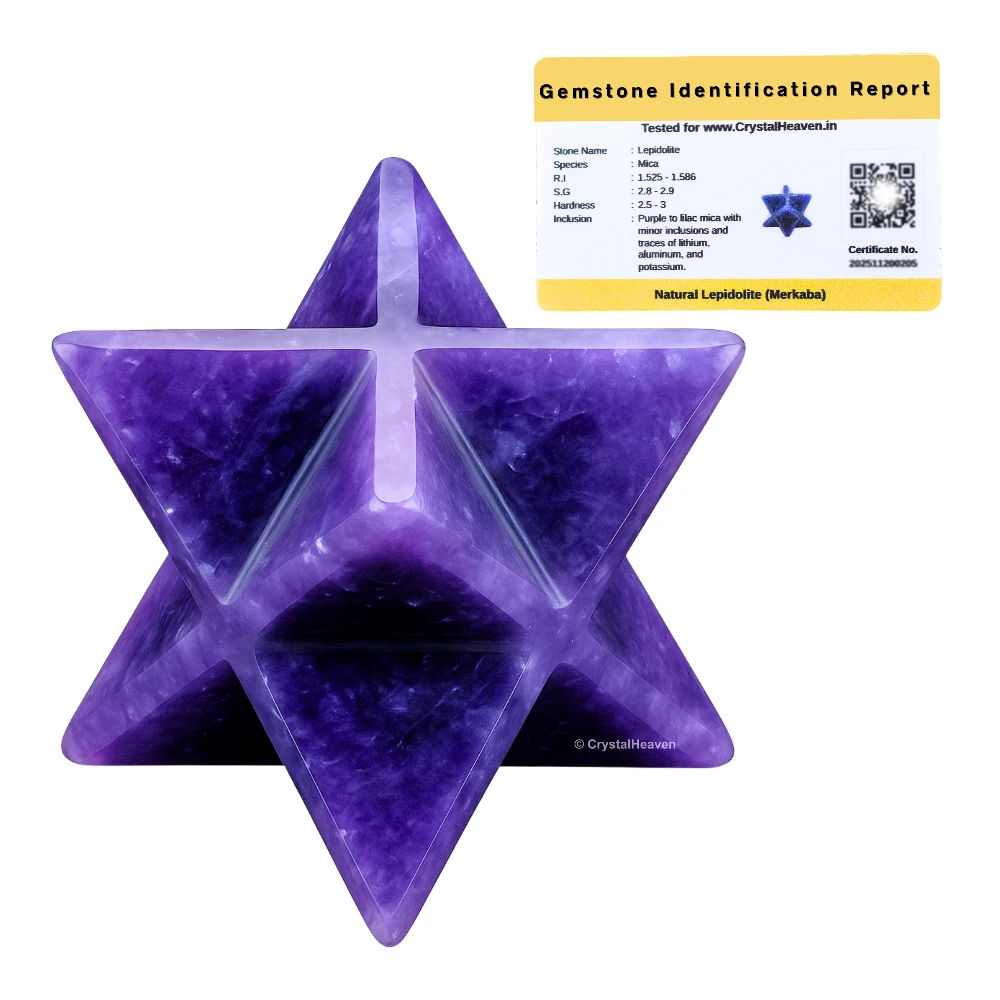 Lepidolite Crystal Merkaba (15-20 mm)