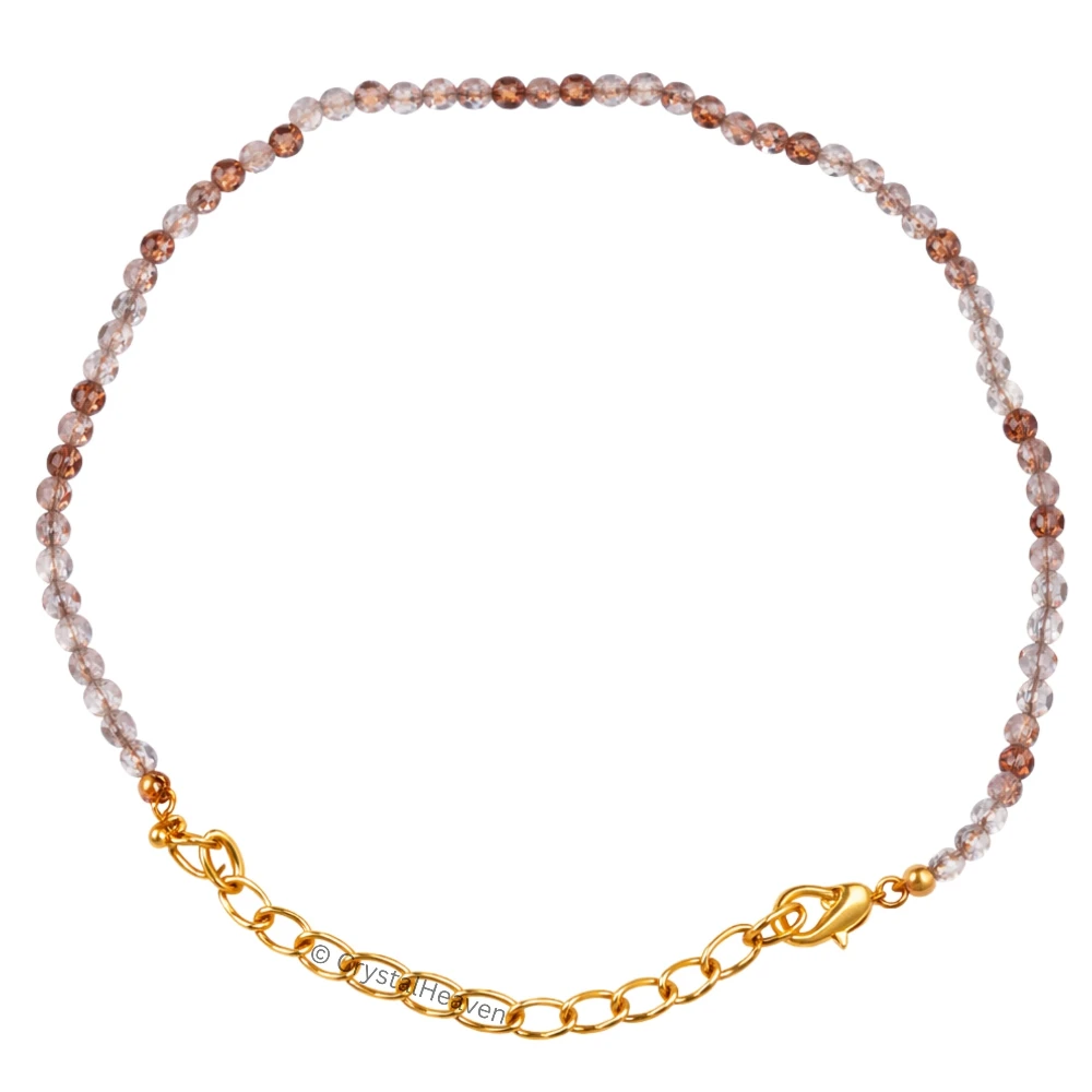 Copper Rutilated Quartz Bracelets - 2mm Faceted Beads (Gold)