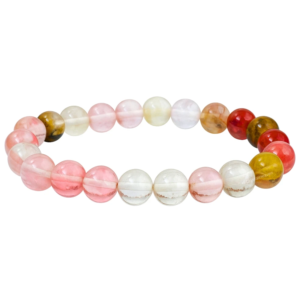 Multi Cherry Quartz Bracelet (Elastic)