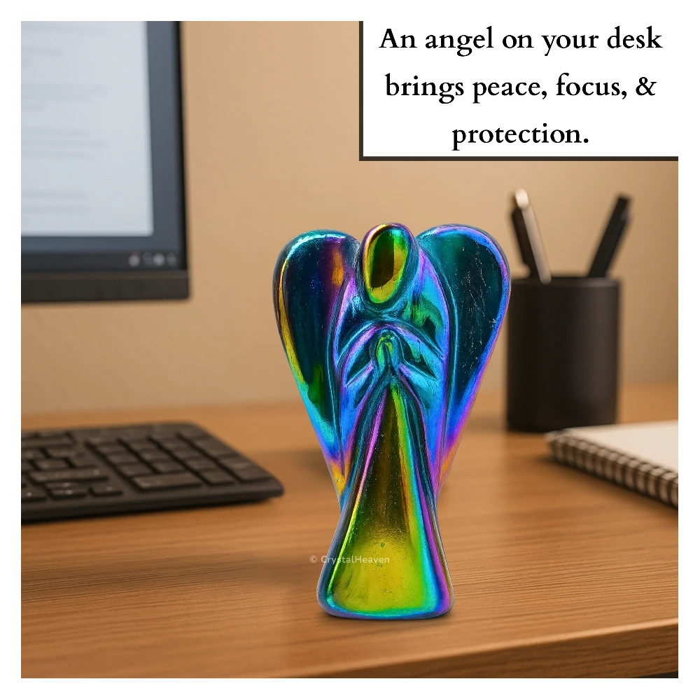 Titanium Aura Quartz Angel (2 Inch)