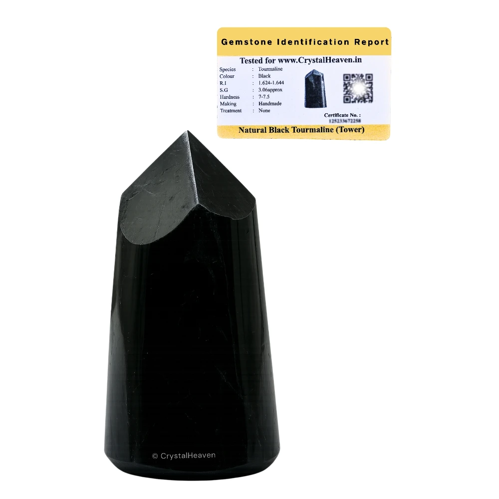 Black Tourmaline Tower (Wide) (2" to 3" inch)