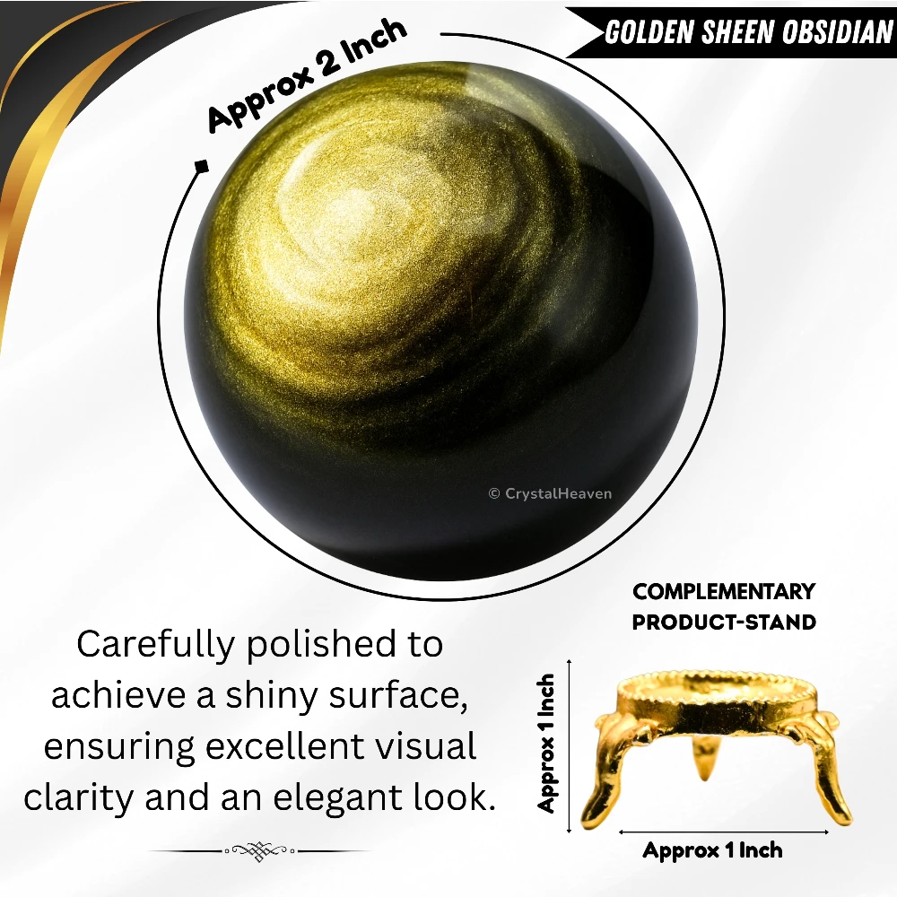 Golden Sheen Obsidian Sphere (2 Inch)