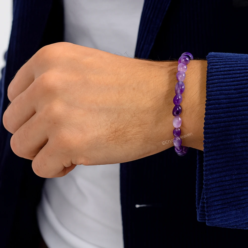 Amethyst Tumbled Bracelet (Elastic)