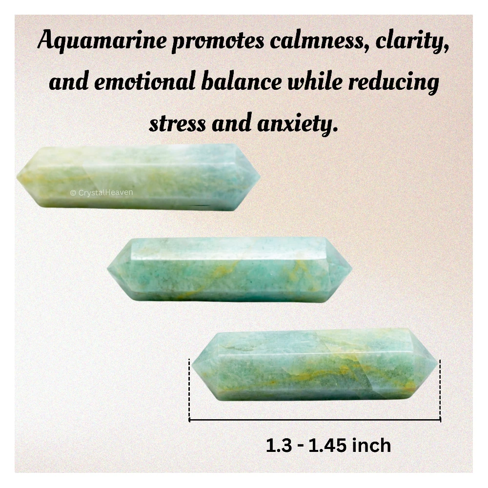 Aquamarine Pencil Points (Double Terminated) (Set of 3)