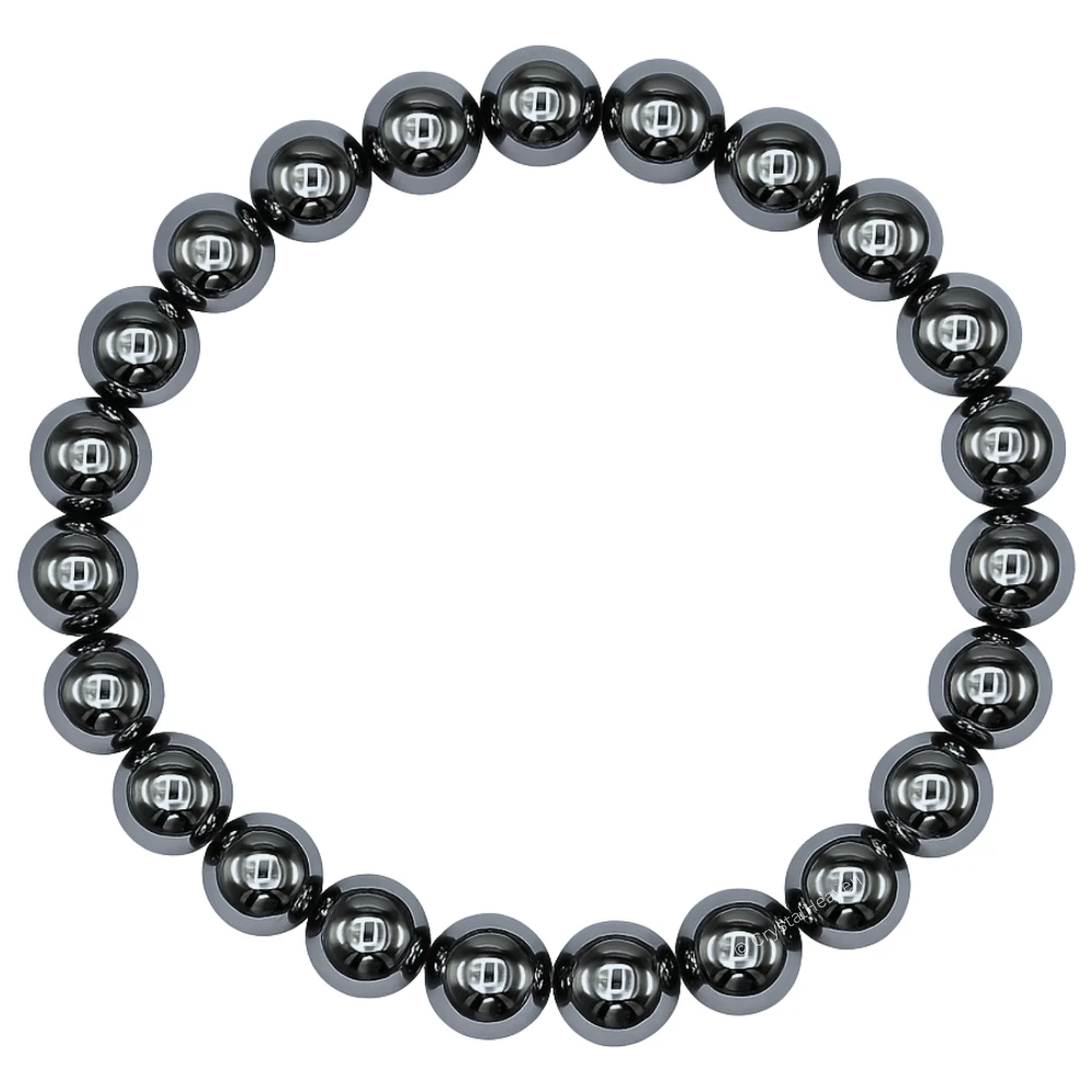 Silver Hematite Bracelet (Elastic)