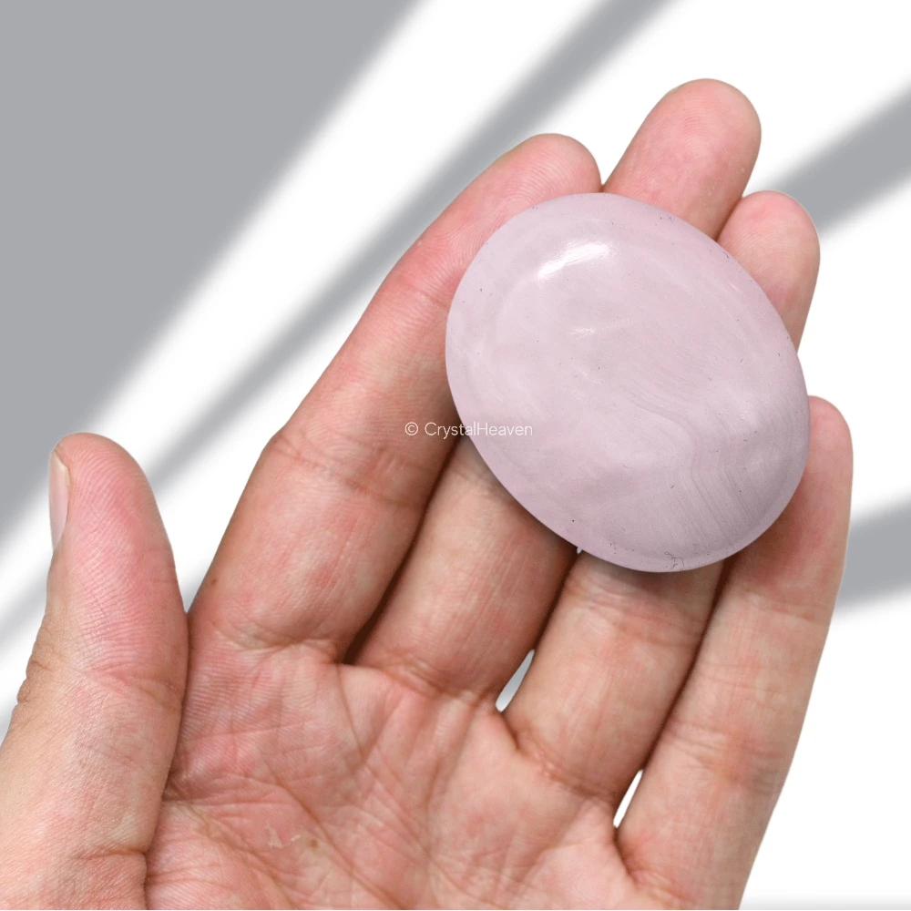 Pink Calcite Palm Stone
