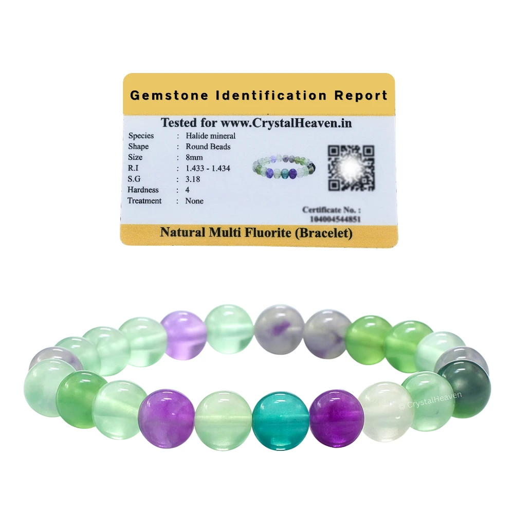 Multi Fluorite Bracelet (Elastic)