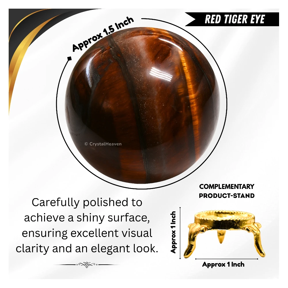 Red Tiger Eye Sphere (1.5 Inch)